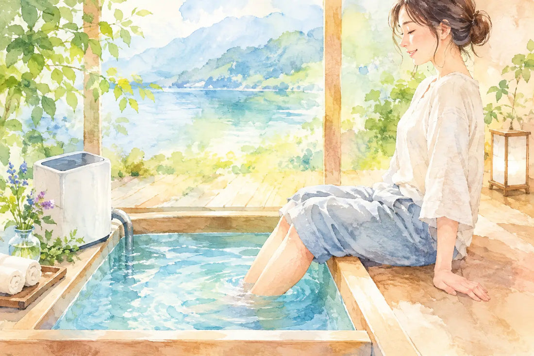 イオンテクノロジー 足湯仕組みをやさしく解説｜水の色と心地よい30分