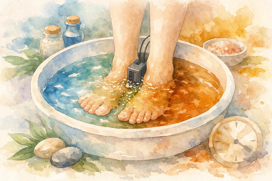 イオン足湯の仕組みをわかりやすく知る、水の色と30分の理由